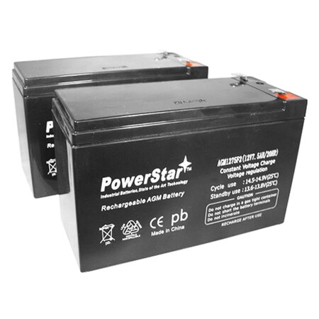 Powerstar RBC5, 12V 7.5Ah UPS Complete Replacement Battery Kit for APC SU450 SU700 700, 2PK PO49144